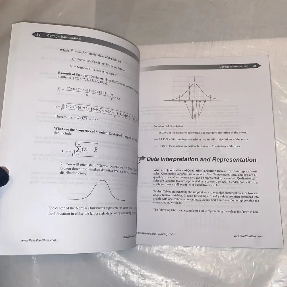 College Mathematics CLEP Test Study Guide by Passyourclass (2020, Trade...